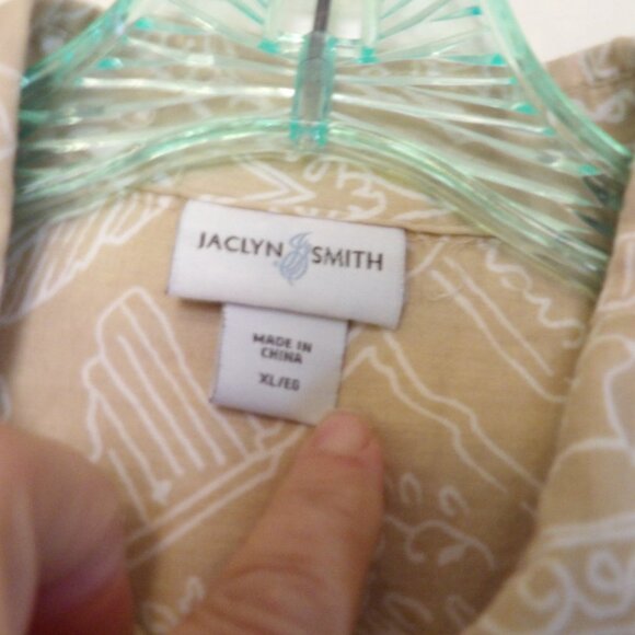 Jaclyn Smith Button Down Roll Tab Shirt Sz XL - Picture 6 of 7
